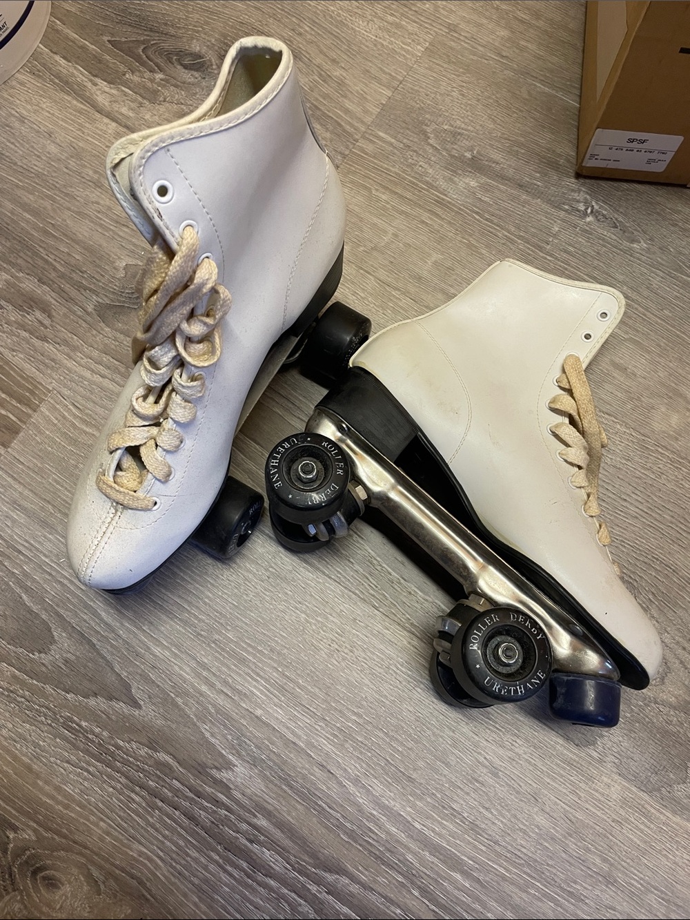 Women’s White Athletic Roller Skate Boots